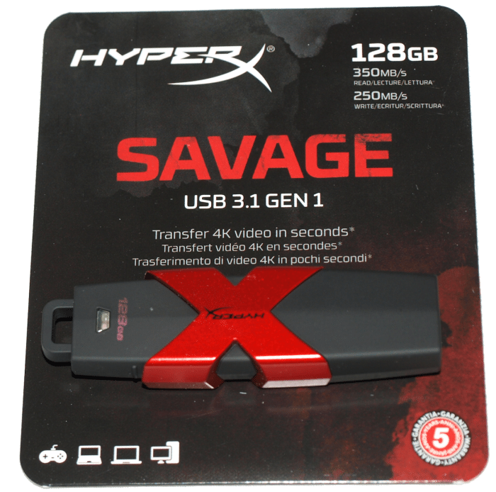 Kingston HyperX Savage USB 3.1 Gen 1 128GB, HyperX Fast USB Thumb Drive - Bjorn3D.com